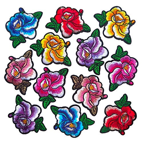 5Pc Flower Patches Sew on/Iron on Applique Embroidered Badge Bag Dress Craft S 5Pc Flower Patches Sew on/Iron on Applique Embroidered Badge Bag Dress Craft S